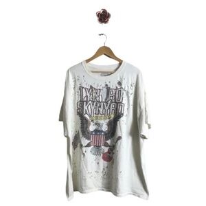 Lynyrd Skynyrd Rock N Roll Factory Distressed Tour Dates T Shirt‎ One Size
